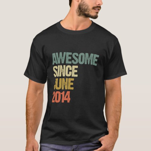 Awesome Since June 2014 5 Years Old 5Th Birthday G T_Shirt