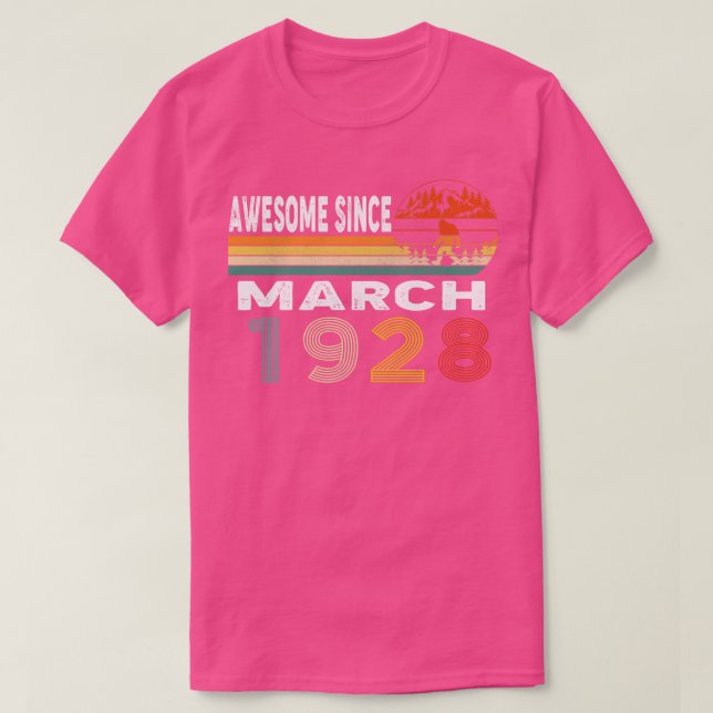 Awesome Since March 1928 T-Shirt (Design Front)