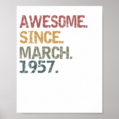 Awesome since march 1957 poster