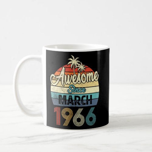 Awesome Since March 1966 Vintage 56th Birthday  Coffee Mug