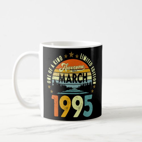 Awesome Since March 1995 Vintage 27th Birthday 1  Coffee Mug