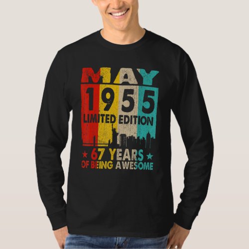 Awesome Since May 1955 67th Birthday Vintage Retro T_Shirt