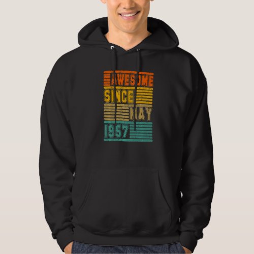 Awesome Since May 1957 Vintage 65th Men And Women  Hoodie