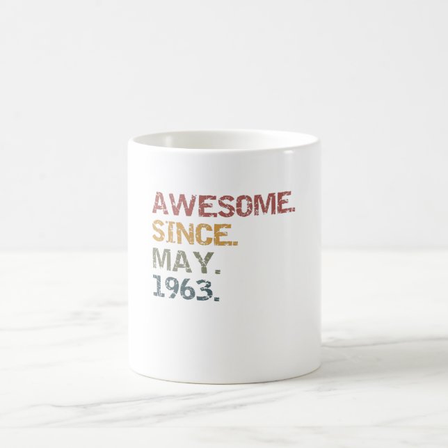 Awesome since may 1963 coffee mug (Center)