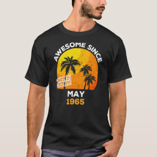 Awesome Since May 1965 Retro Men & Women Birthday T-Shirt