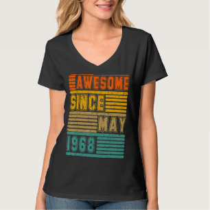 Awesome Since May 1968 Vintage 54th Men And Women T-Shirt