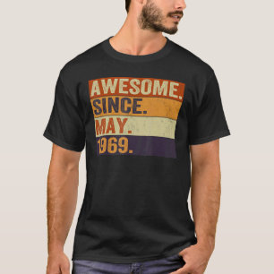 Awesome Since May 1969 53rd Birthday Retro T-Shirt