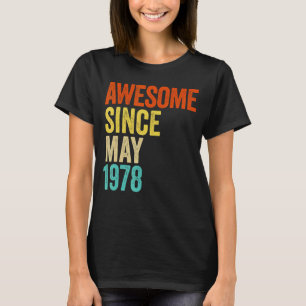 Awesome Since May 1978 Vintage 44th Men And Women  T-Shirt
