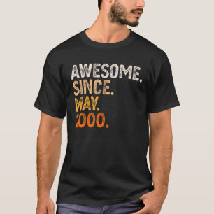 Awesome Since May 2000 22Nd Birthday Gift 22 Year T-Shirt
