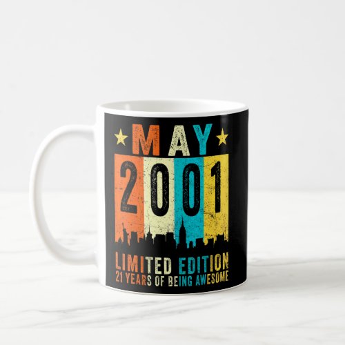 Awesome Since May 2001 21st Birthday Vintage Retro Coffee Mug