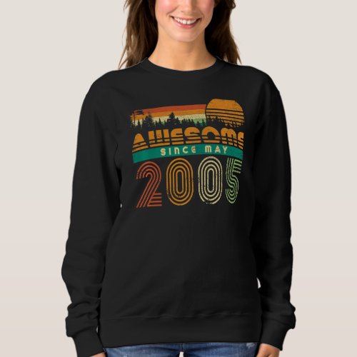 Awesome Since May 2005 17th Year Anniversary Coupl Sweatshirt