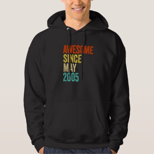 Awesome Since May 2005 Vintage 17th Men And Women  Hoodie