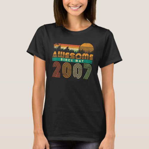 Awesome Since May 2007 15th Year Anniversary Coupl T_Shirt