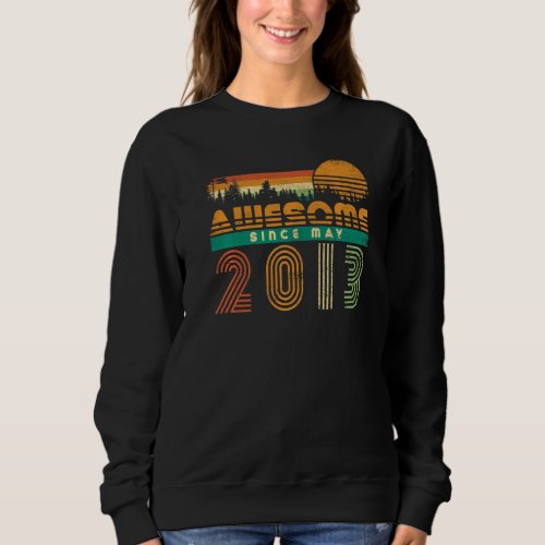 Awesome Since May 2013 9th Year Anniversary Couple Sweatshirt