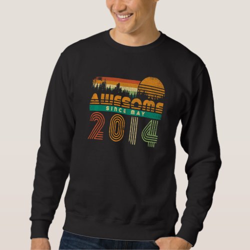 Awesome Since May 2014 8th Year Anniversary Couple Sweatshirt