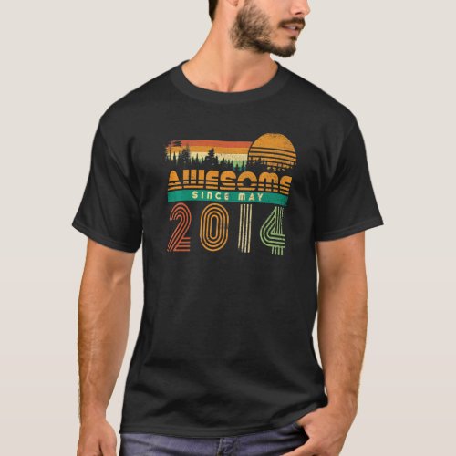 Awesome Since May 2014 8th Year Anniversary Couple T_Shirt