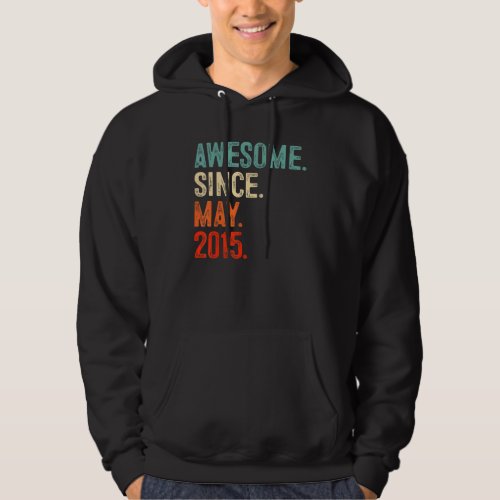 Awesome Since May 2015 7th Birthday 7 Years Old Bo Hoodie