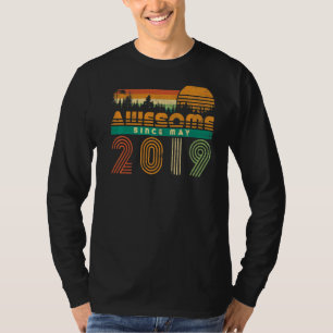 Awesome Since May 2019 3rd Anniversary Couple Retr T-Shirt