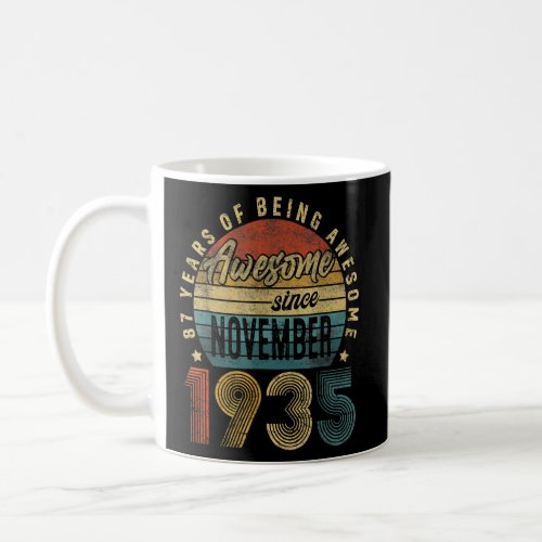 Awesome Since November 1935 87 Year Old 87th Birth Coffee Mug