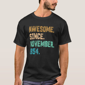 Awesome Since November 1954 Vintage 68th Birthday T-Shirt