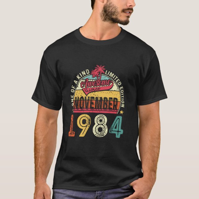 Awesome Since November 1984 40th Birthday Retro Me T-Shirt (Front)