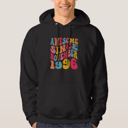 Awesome Since November 1996 26 Years Old Retro 26t Hoodie