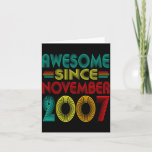 Awesome Since November 2007 Years 18th Bday Funny  Card