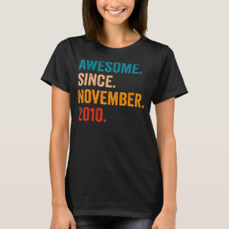 Awesome Since November 2010 12th Birthday 12 Year T-Shirt