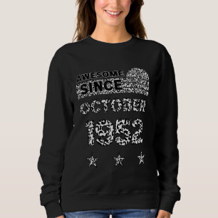 Awesome since October 1952 Leopard 1952 October Sweatshirt