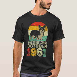 Awesome Since October 1961 61st Birthday Dog T-Shirt