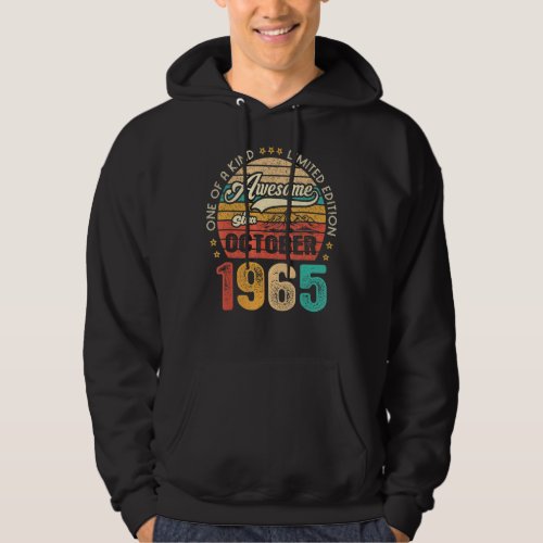 Awesome Since October 1965 57 Years Old 57th Birth Hoodie