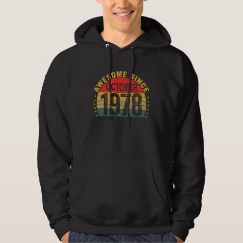 Awesome Since October 1978  45th Birthday Women Me Hoodie