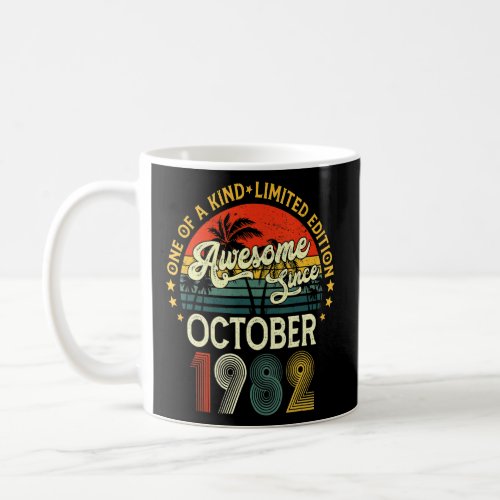 Awesome Since October 1982 40 Years Old 40th Birth Coffee Mug