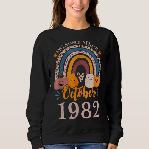 Awesome Since October 1982 40th Birthday Halloween Sweatshirt