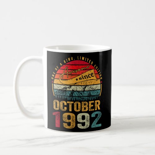 Awesome Since October 1992 30 Years Old 30th Birth Coffee Mug