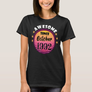 Awesome Since October 1992 Birthday 1992 October V T-Shirt