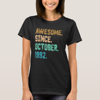 Awesome Since October 1992 Vintage 30th Birthday T-Shirt