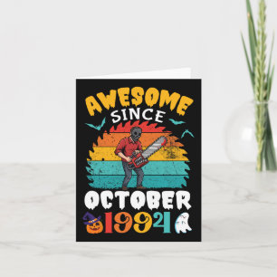 Awesome Since October 1994 Halloween Birthday 31 Y Card