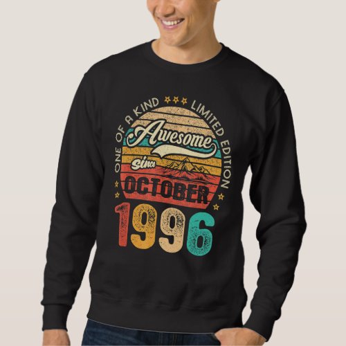 Awesome Since October 1996 26 Years Old 26th Birth Sweatshirt