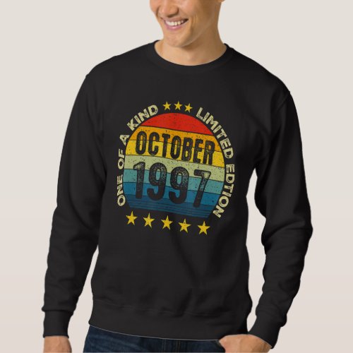 Awesome Since October 1997 25 Yrs Old 25th Birthda Sweatshirt