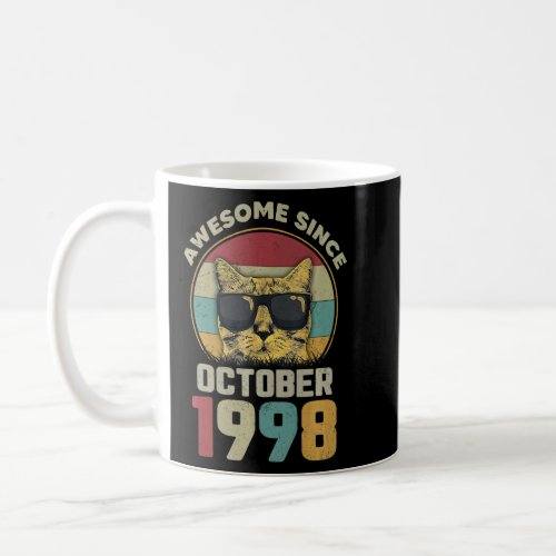 Awesome Since October 1998 24nd Birthday Gifts Cat Coffee Mug