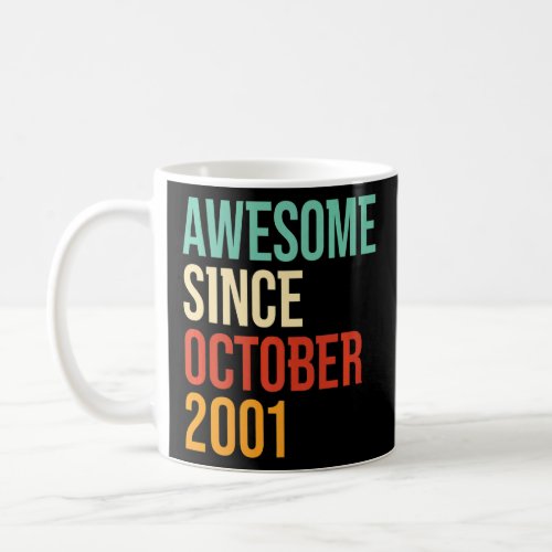 Awesome Since October 2001 Vintage Birthday  Coffee Mug