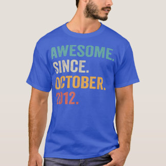 Awesome Since October 2012 10th Birthday Gifts 10  T-Shirt