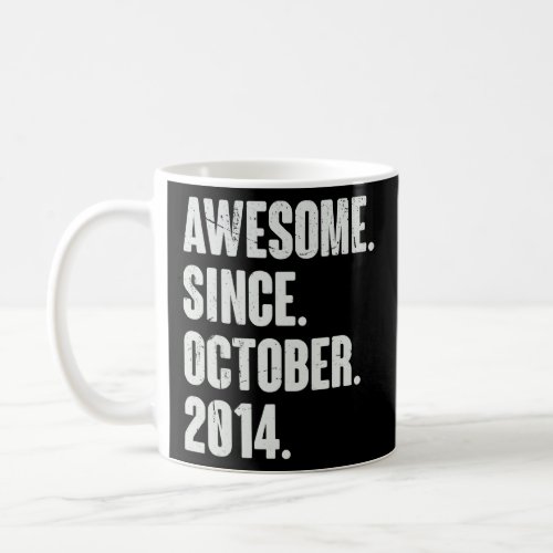 Awesome Since October 2014 8 Year Old 8th Birthday Coffee Mug