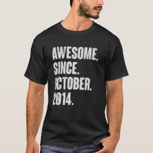 Awesome Since October 2014 8 Year Old 8th Birthday T-Shirt