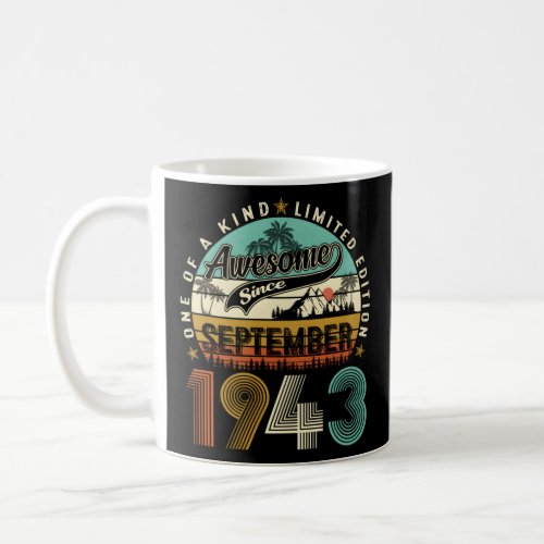 Awesome Since September 1943 80Th 80  Coffee Mug