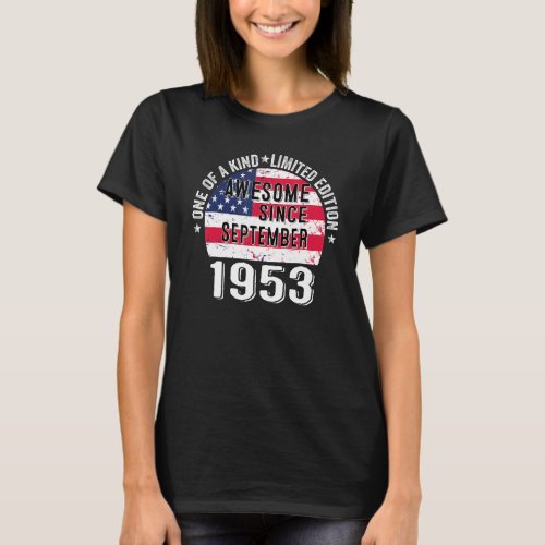 Awesome Since September 1953 Vintage 69 Years Old  T_Shirt