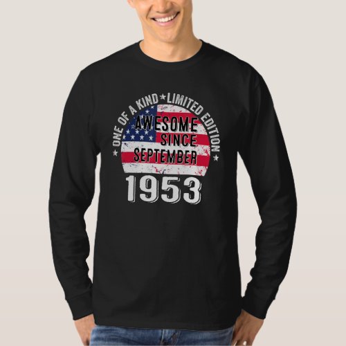 Awesome Since September 1953 Vintage 69 Years Old  T_Shirt