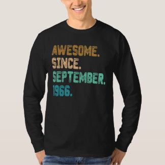 Awesome Since September 1966 Vintage 56th Birthday T-Shirt