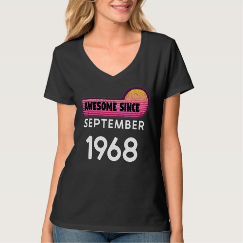 Awesome Since September 1968 Birthday 1968 Septemb T_Shirt